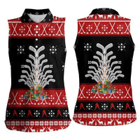 Hockey Is Back Christmas Women Sleeveless Polo Shirt Xmas Holiday Patterns - Wonder Print Shop