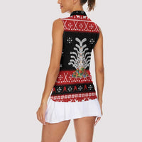 Hockey Is Back Christmas Women Sleeveless Polo Shirt Xmas Holiday Patterns - Wonder Print Shop
