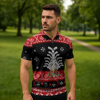 Hockey Is Back Christmas Zipper Polo Shirt Xmas Holiday Patterns - Wonder Print Shop
