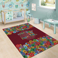 Home Sweet Home Minnesota Flower Christmas Area Rug Xmas Holiday Patterns - Wonder Print Shop