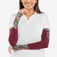 Home Sweet Home Minnesota Flower Christmas Arm Sleeves Xmas Holiday Patterns - Wonder Print Shop