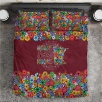 Home Sweet Home Minnesota Flower Christmas Bedding Set Xmas Holiday Patterns - Wonder Print Shop