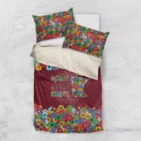 Home Sweet Home Minnesota Flower Christmas Bedding Set Xmas Holiday Patterns - Wonder Print Shop