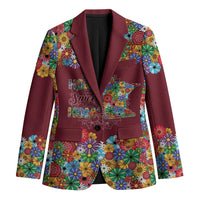 Home Sweet Home Minnesota Flower Christmas Blazer Xmas Holiday Patterns - Wonder Print Shop