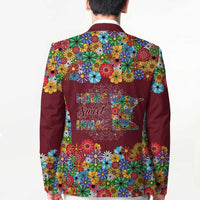 Home Sweet Home Minnesota Flower Christmas Blazer Xmas Holiday Patterns - Wonder Print Shop
