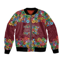 Home Sweet Home Minnesota Flower Christmas Bomber Jacket Xmas Holiday Patterns - Wonder Print Shop