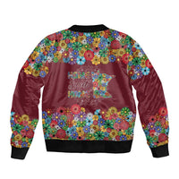 Home Sweet Home Minnesota Flower Christmas Bomber Jacket Xmas Holiday Patterns - Wonder Print Shop