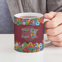 Home Sweet Home Minnesota Flower Christmas Ceramic Mug Xmas Holiday Patterns - Wonder Print Shop