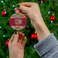 Home Sweet Home Minnesota Flower Christmas Ceramic Ornament Xmas Holiday Patterns - Wonder Print Shop