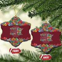 Home Sweet Home Minnesota Flower Christmas Ceramic Ornament Xmas Holiday Patterns - Wonder Print Shop