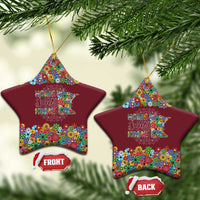 Home Sweet Home Minnesota Flower Christmas Ceramic Ornament Xmas Holiday Patterns - Wonder Print Shop