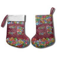 Home Sweet Home Minnesota Flower Christmas Stocking Xmas Holiday Patterns - Wonder Print Shop