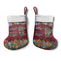 Home Sweet Home Minnesota Flower Christmas Stocking Xmas Holiday Patterns - Wonder Print Shop