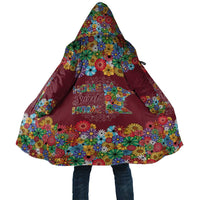 Home Sweet Home Minnesota Flower Christmas Cloak Xmas Holiday Patterns - Wonder Print Shop