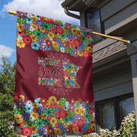 Home Sweet Home Minnesota Flower Christmas Garden Flag Xmas Holiday Patterns - Wonder Print Shop