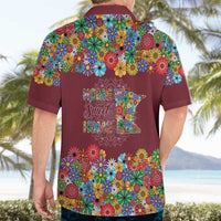 Home Sweet Home Minnesota Flower Christmas Hawaiian Shirt Xmas Holiday Patterns - Wonder Print Shop