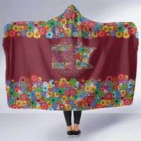 Home Sweet Home Minnesota Flower Christmas Hooded Blanket Xmas Holiday Patterns - Wonder Print Shop