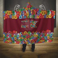 Home Sweet Home Minnesota Flower Christmas Hooded Blanket Xmas Holiday Patterns - Wonder Print Shop