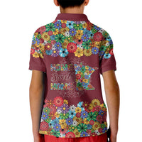 Home Sweet Home Minnesota Flower Christmas Kid Polo Shirt Xmas Holiday Patterns - Wonder Print Shop