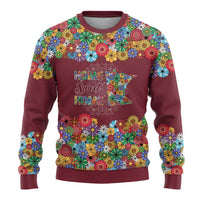 Home Sweet Home Minnesota Flower Christmas Ugly Christmas Sweater Xmas Holiday Patterns - Wonder Print Shop