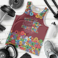 Home Sweet Home Minnesota Flower Christmas Men Tank Top Xmas Holiday Patterns - Wonder Print Shop