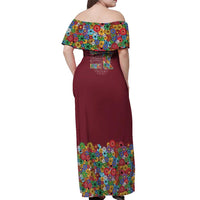 Home Sweet Home Minnesota Flower Christmas Off Shoulder Maxi Dress Xmas Holiday Patterns - Wonder Print Shop