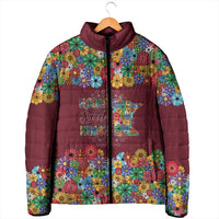 Home Sweet Home Minnesota Flower Christmas Padded Jacket Xmas Holiday Patterns - Wonder Print Shop