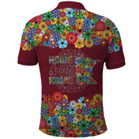 Home Sweet Home Minnesota Flower Christmas Polo Shirt Xmas Holiday Patterns - Wonder Print Shop