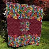 Home Sweet Home Minnesota Flower Christmas Quilt Xmas Holiday Patterns - Wonder Print Shop