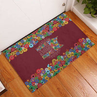 Home Sweet Home Minnesota Flower Christmas Rubber Doormat Xmas Holiday Patterns - Wonder Print Shop