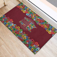 Home Sweet Home Minnesota Flower Christmas Rubber Doormat Xmas Holiday Patterns - Wonder Print Shop