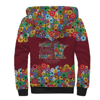 Home Sweet Home Minnesota Flower Christmas Sherpa Hoodie Xmas Holiday Patterns - Wonder Print Shop