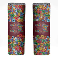 Home Sweet Home Minnesota Flower Christmas Skinny Tumbler Xmas Holiday Patterns - Wonder Print Shop