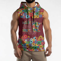 Home Sweet Home Minnesota Flower Christmas Sleeveless Hoodie Xmas Holiday Patterns - Wonder Print Shop