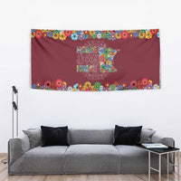 Home Sweet Home Minnesota Flower Christmas Tapestry Xmas Holiday Patterns - Wonder Print Shop
