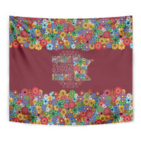 Home Sweet Home Minnesota Flower Christmas Tapestry Xmas Holiday Patterns - Wonder Print Shop