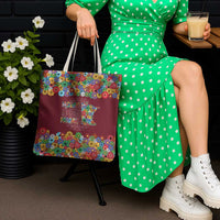 Home Sweet Home Minnesota Flower Christmas Tote Bag Xmas Holiday Patterns - Wonder Print Shop
