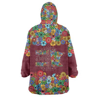 Home Sweet Home Minnesota Flower Christmas Wearable Blanket Hoodie Xmas Holiday Patterns - Wonder Print Shop
