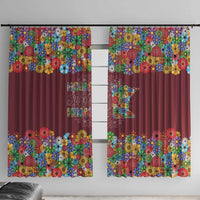 Home Sweet Home Minnesota Flower Christmas Window Curtain Xmas Holiday Patterns - Wonder Print Shop