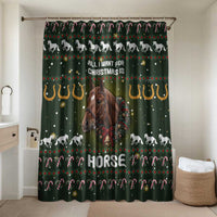 Horse All I Need For Christmas Christmas Bathroom Set Xmas Holiday Patterns - Wonder Print Shop