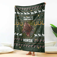 Horse All I Need For Christmas Christmas Blanket Xmas Holiday Patterns - Wonder Print Shop