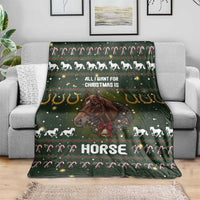 Horse All I Need For Christmas Christmas Blanket Xmas Holiday Patterns - Wonder Print Shop