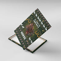 Horse All I Need For Christmas Christmas Canvas Wall Art Xmas Holiday Patterns - Wonder Print Shop