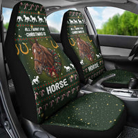 Horse All I Need For Christmas Christmas Car Seat Cover Xmas Holiday Patterns - Wonder Print Shop