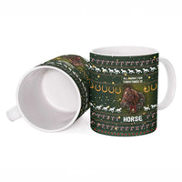 Horse All I Need For Christmas Christmas Ceramic Mug Xmas Holiday Patterns - Wonder Print Shop