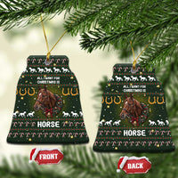 Horse All I Need For Christmas Ceramic Ornament Xmas Holiday Patterns - Wonder Print Shop