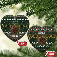 Horse All I Need For Christmas Ceramic Ornament Xmas Holiday Patterns - Wonder Print Shop