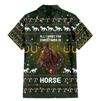 Horse All I Need For Christmas Christmas Family Matching Mermaid Dress and Hawaiian Shirt Xmas Holiday Patterns - Wonder Print Shop