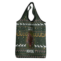 Horse All I Need For Christmas Christmas Grocery Bag Xmas Holiday Patterns - Wonder Print Shop