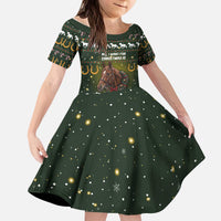 Horse All I Need For Christmas Christmas Kid Short Sleeve Dress Xmas Holiday Patterns - Wonder Print Shop